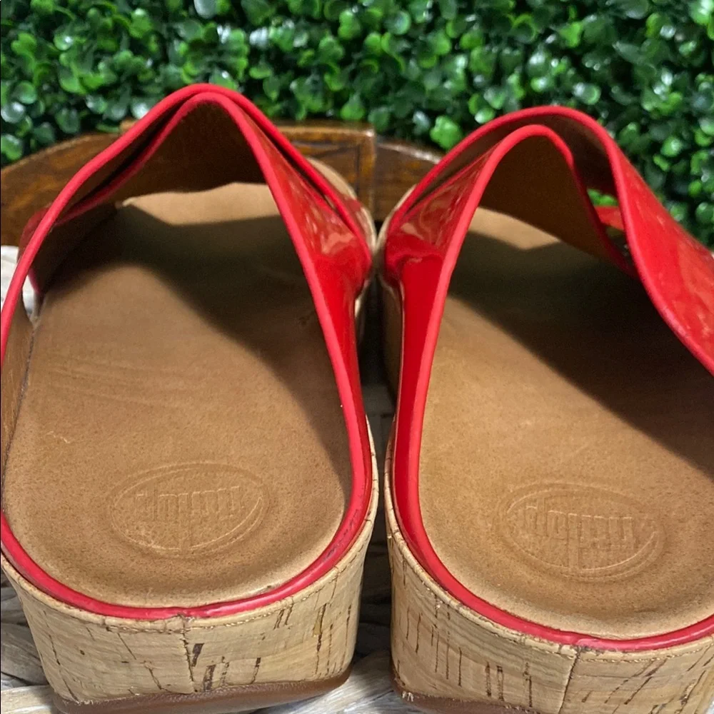Fitflop Red Wedge Sandals - Picture 7 of 9